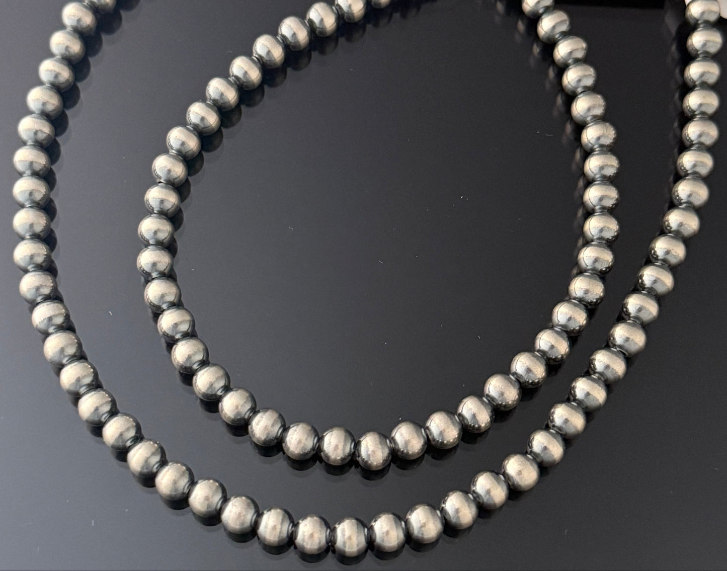 Sterling Silver Pearl Necklace—6mm