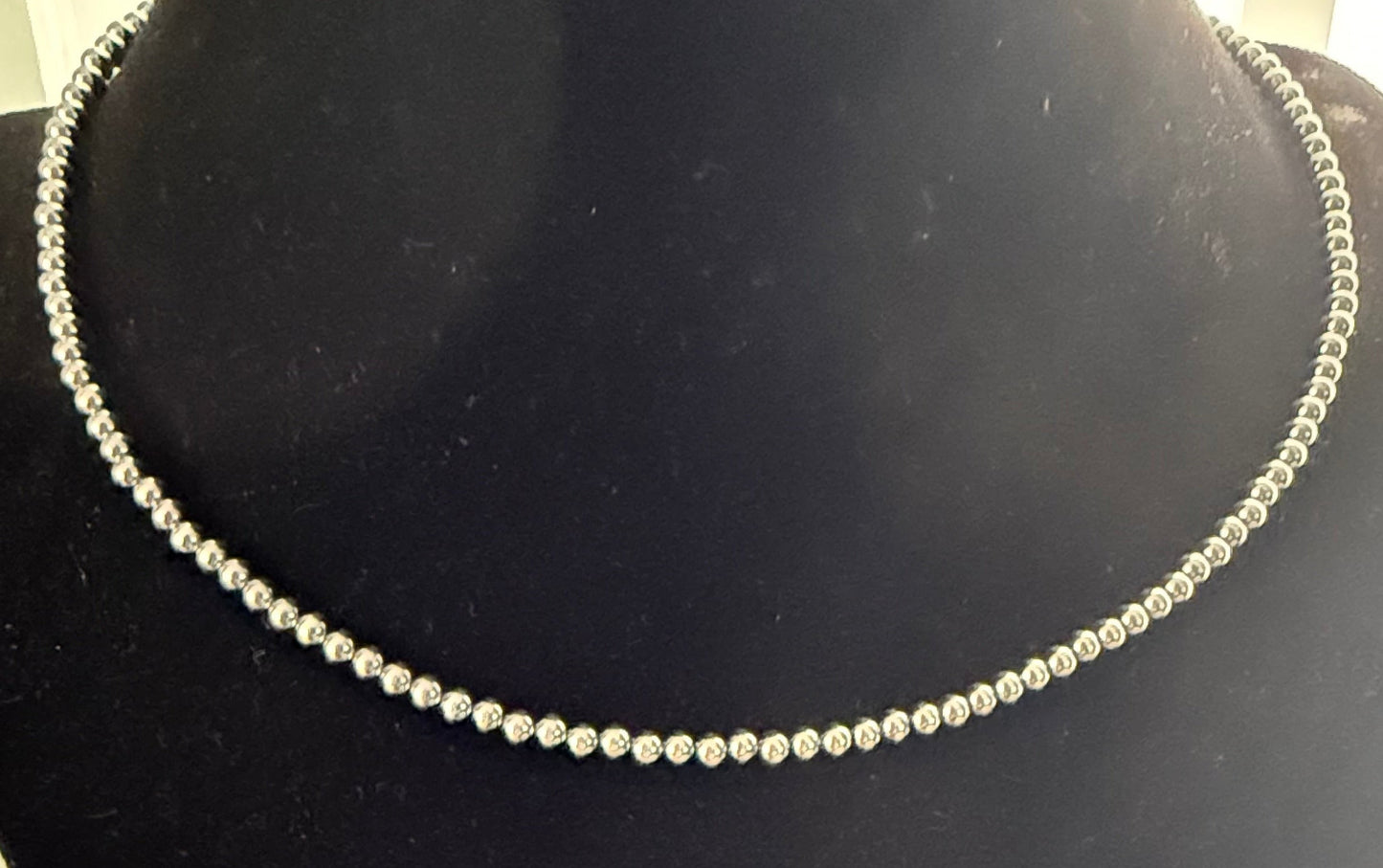 Sterling Silver Pearl Neckalce—4mm