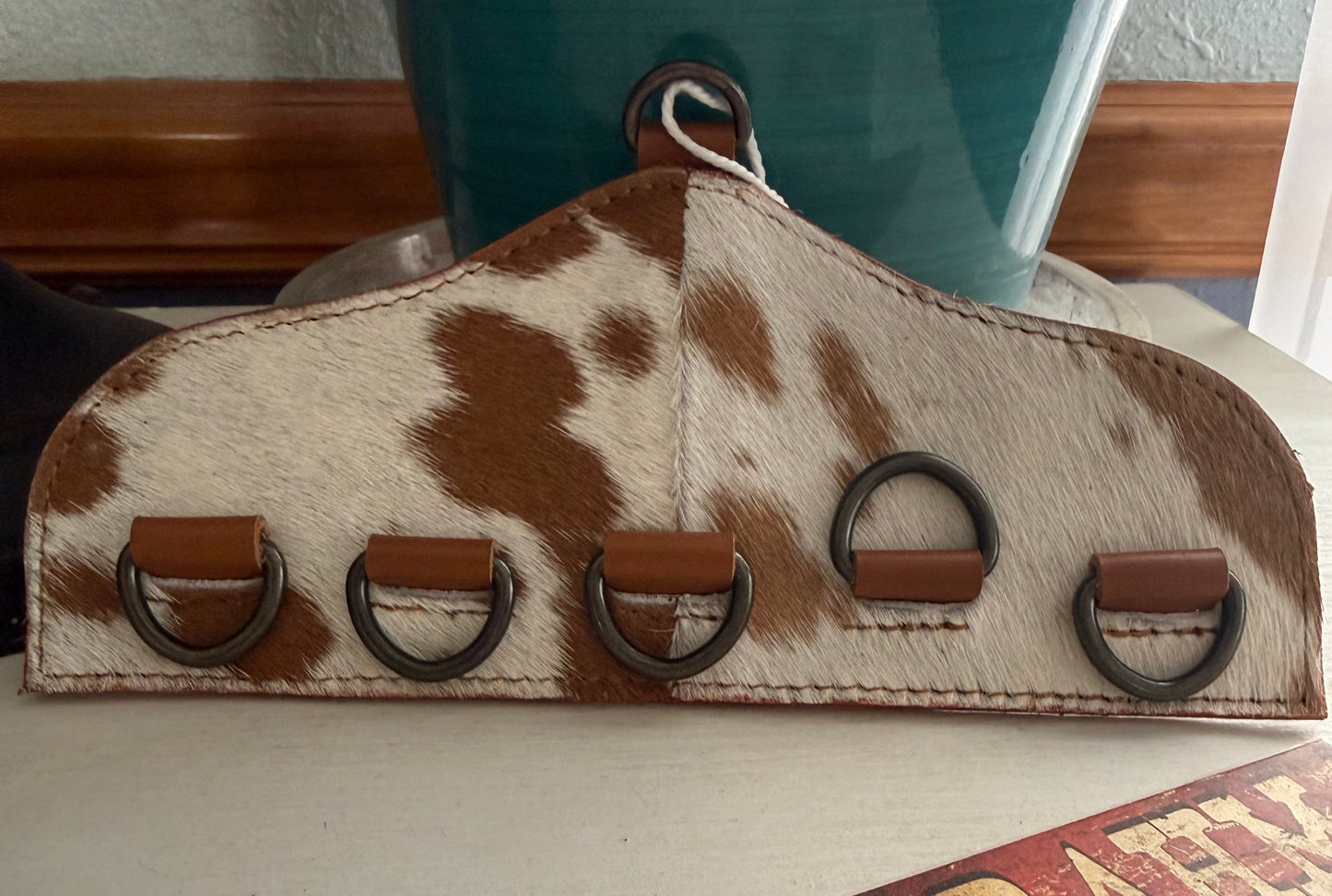 Hair-on Cowhide Wild Rag Organizer – Holds 5 Wild Rags