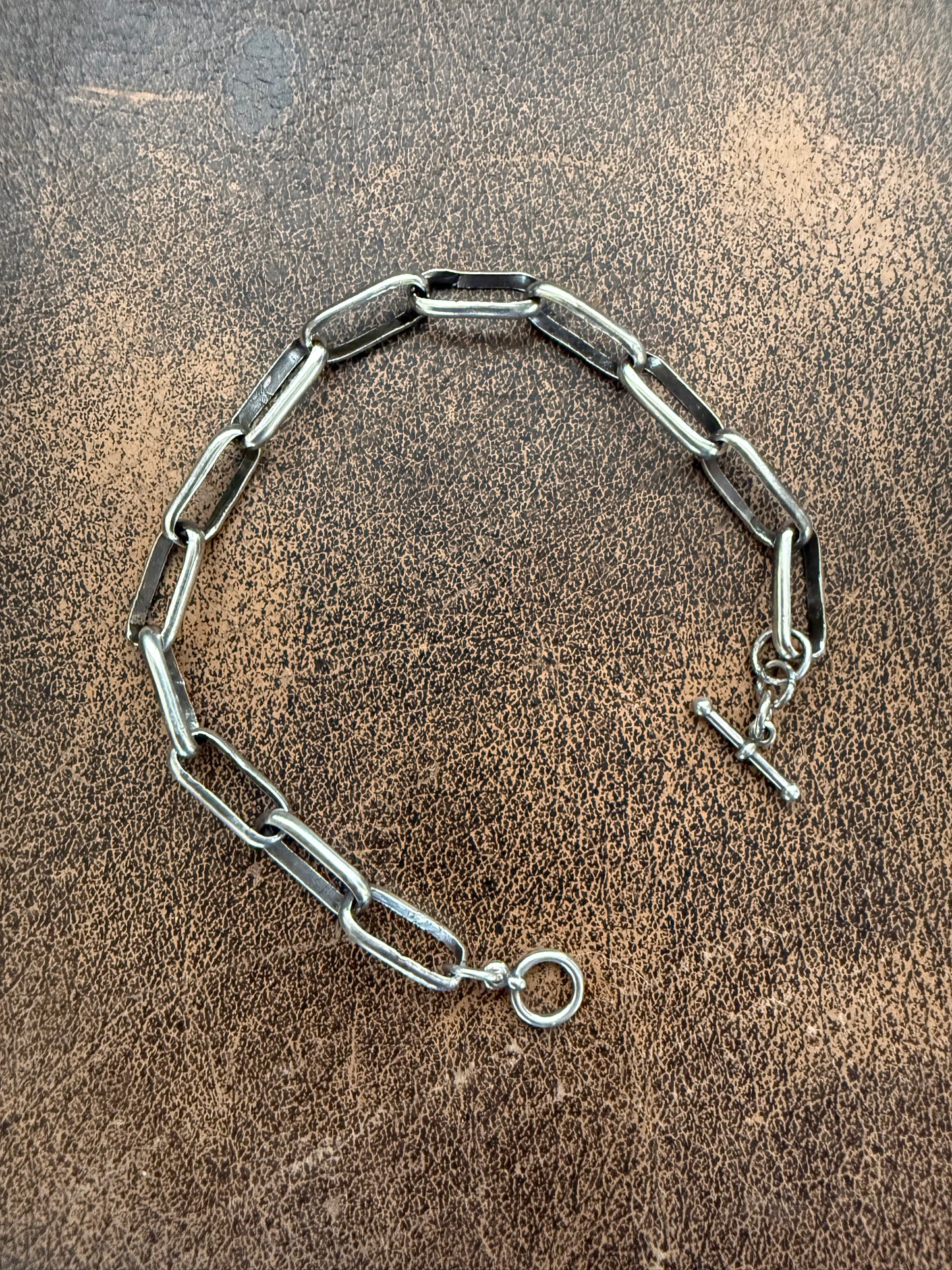 Hand Made Chain Bracelet with Toggle Clasp