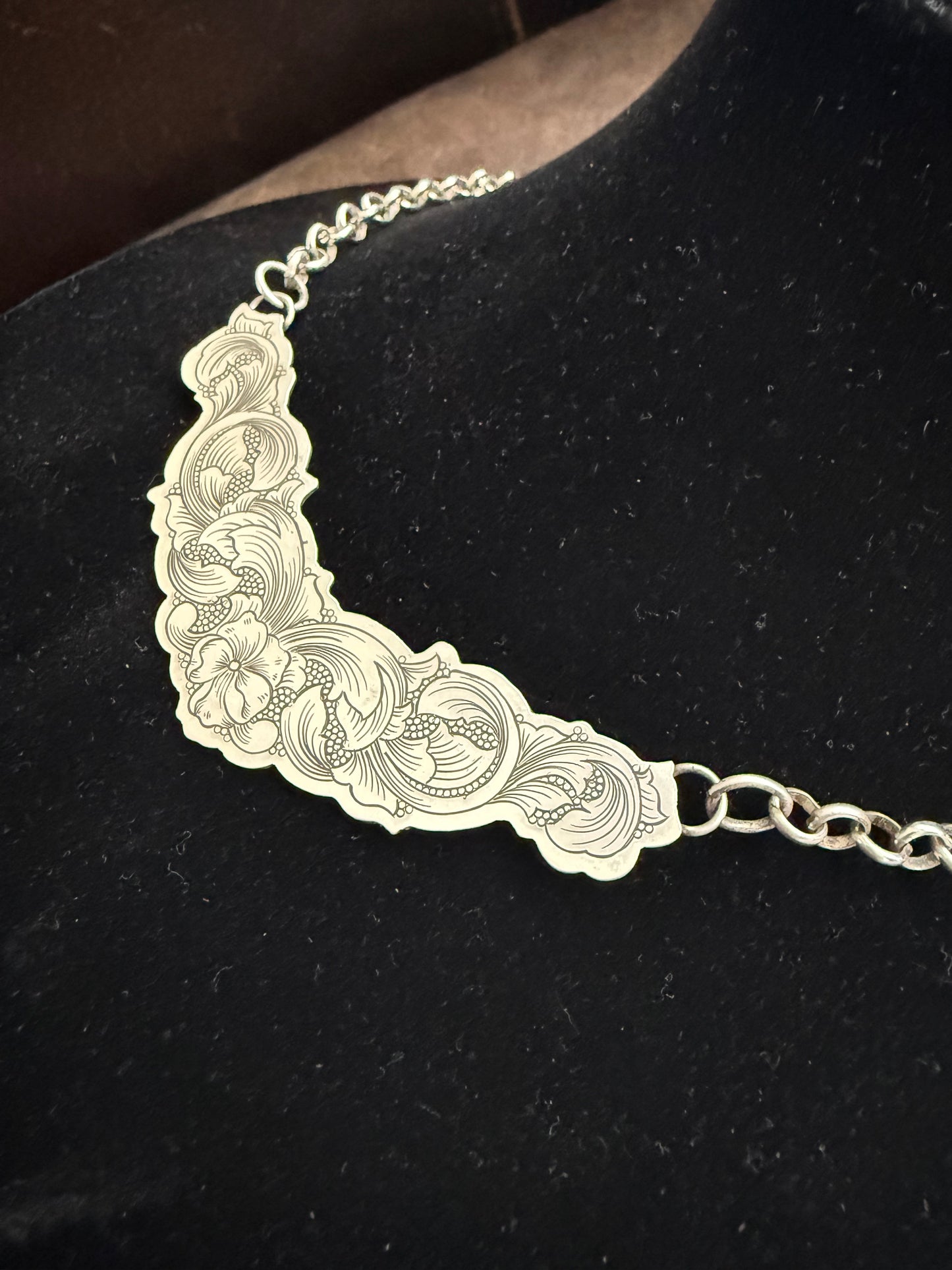 Engraved Collar Necklace