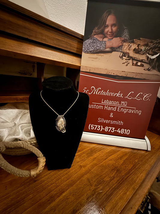 Wild Horse Pendant with Flowers and Leaves