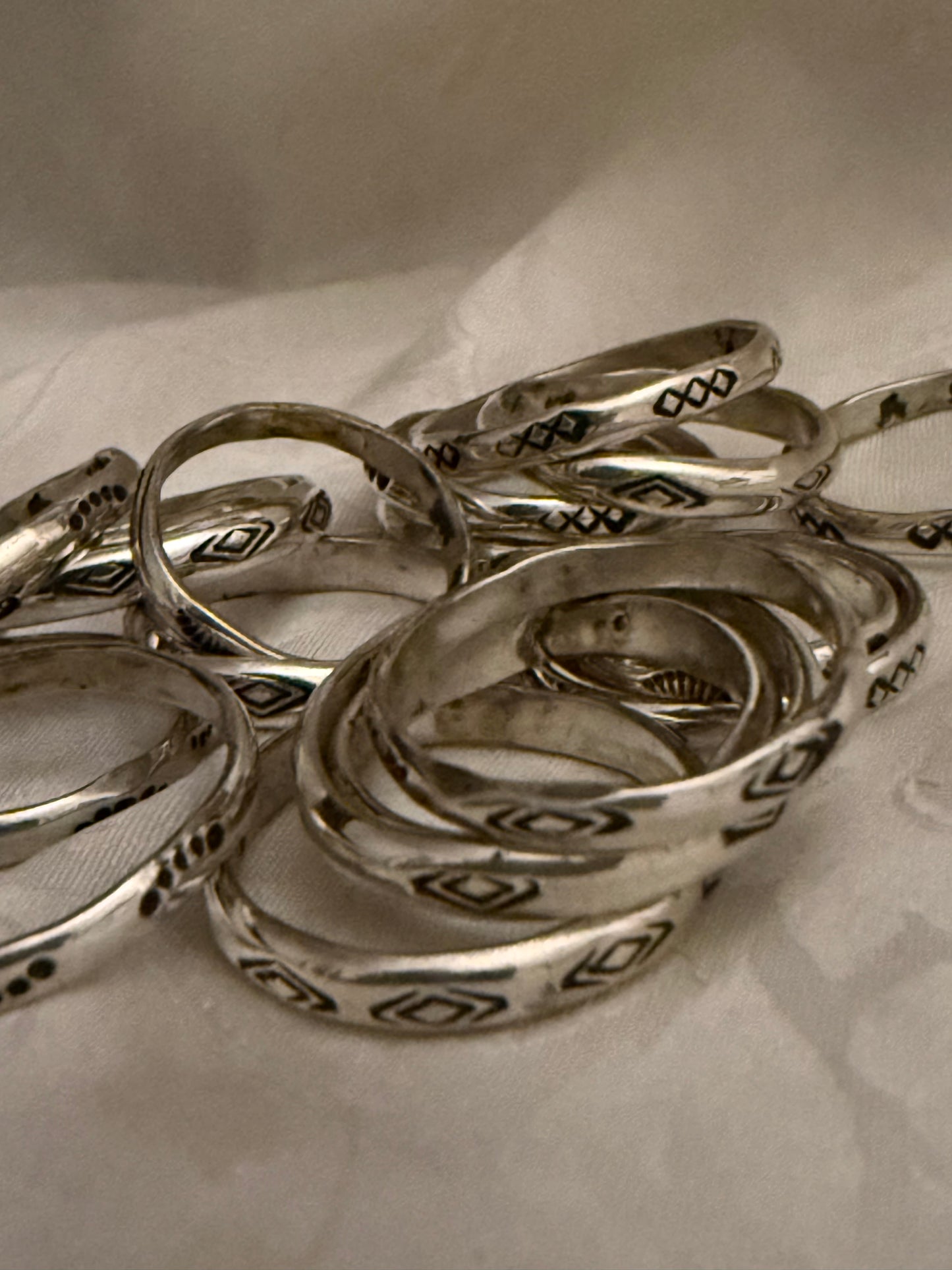 Stamped Stacker Rings