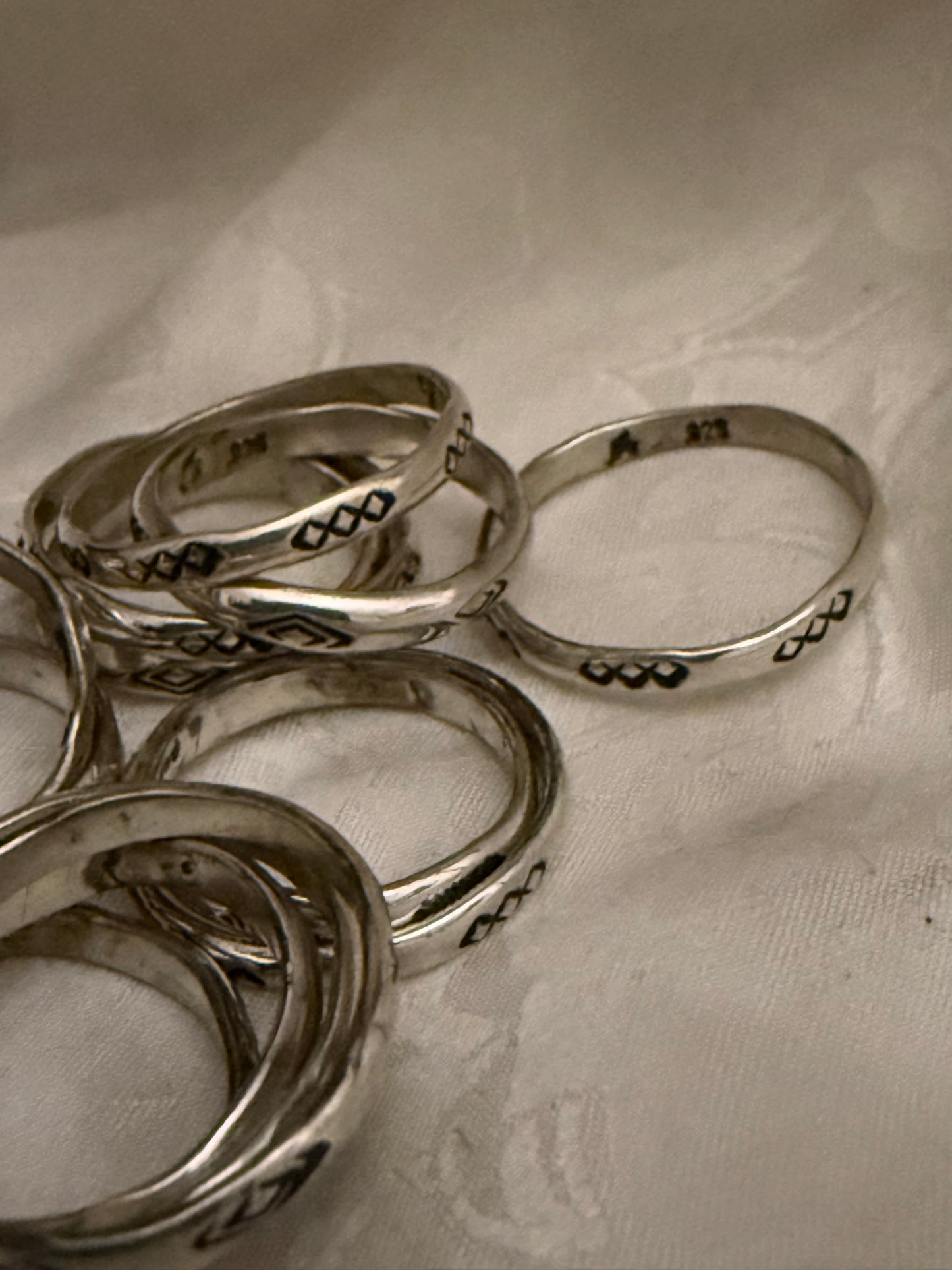 Stamped Stacker Rings