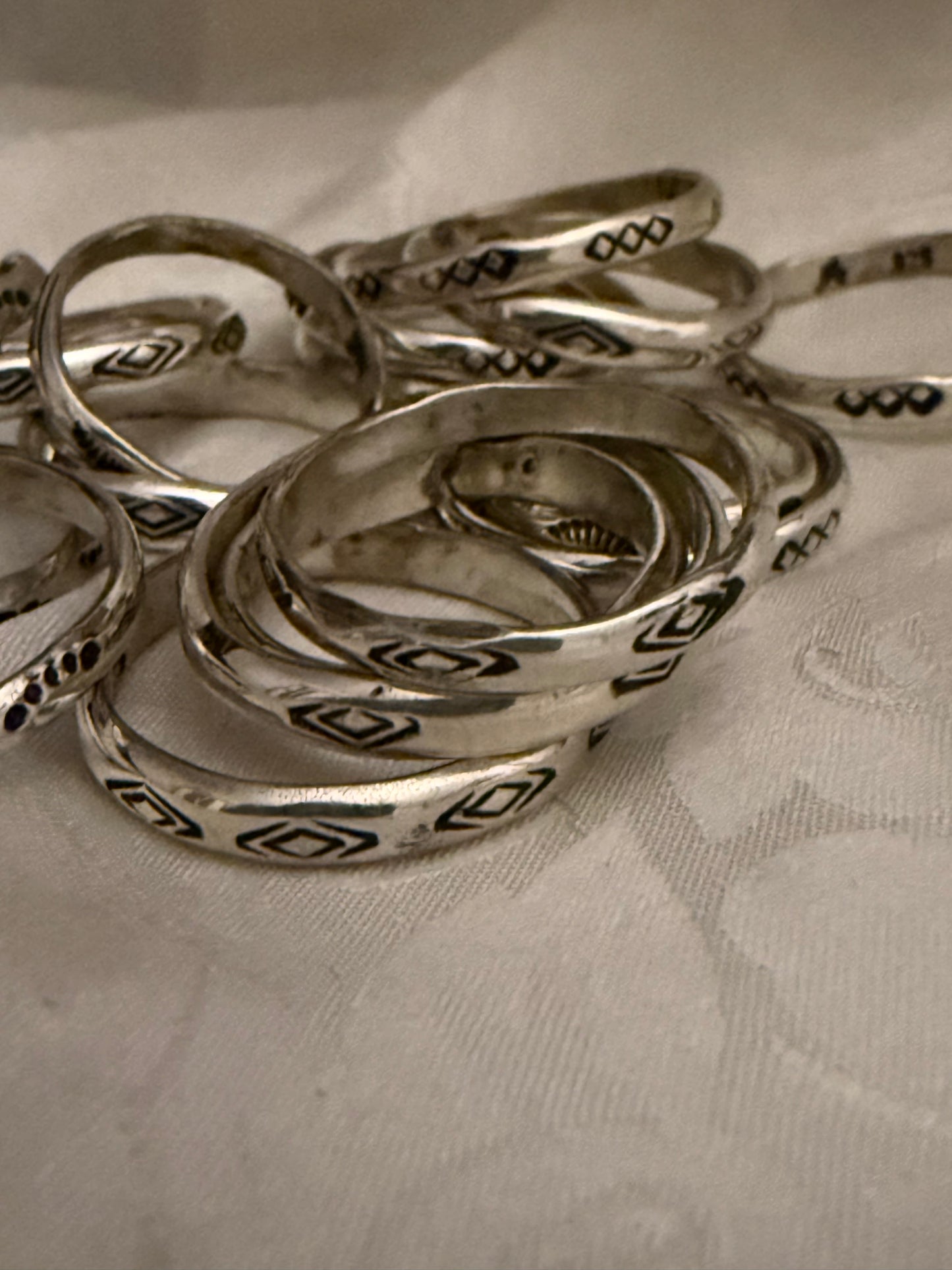 Stamped Stacker Rings