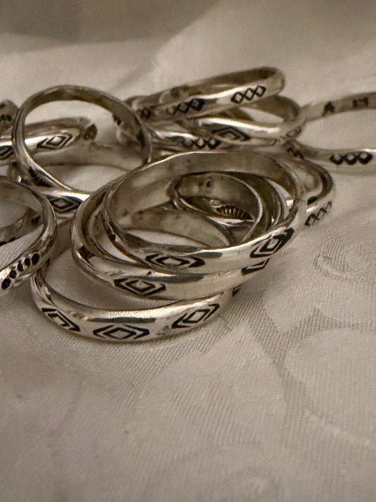 Stamped Stacker Rings