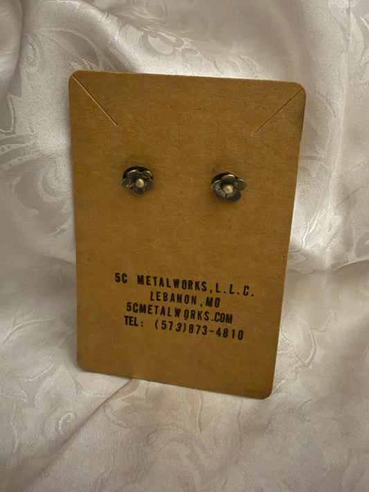 Sterling Silver Flower Stud Earrings