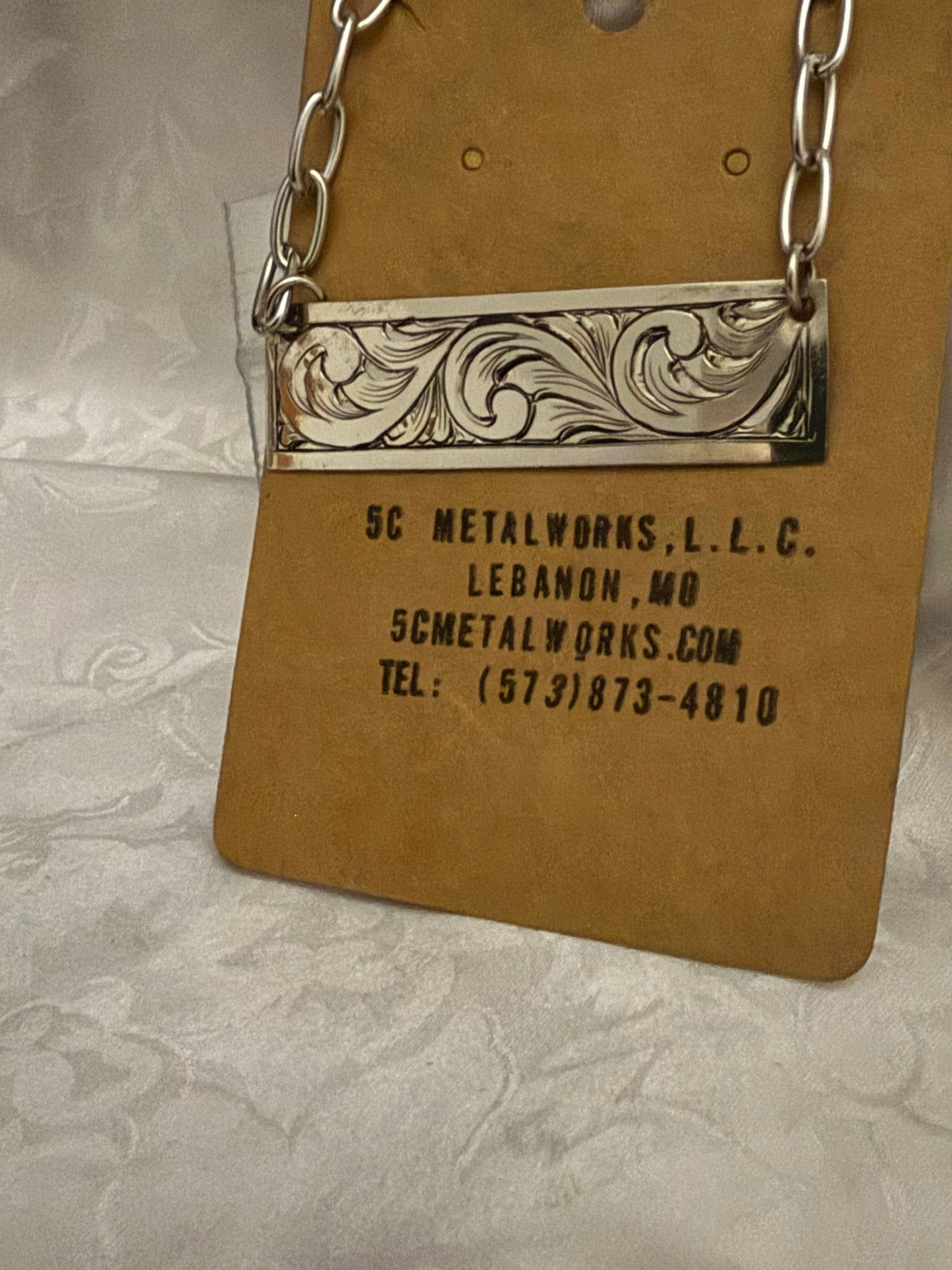 Engraved Sterling Bar Necklaces—No Background