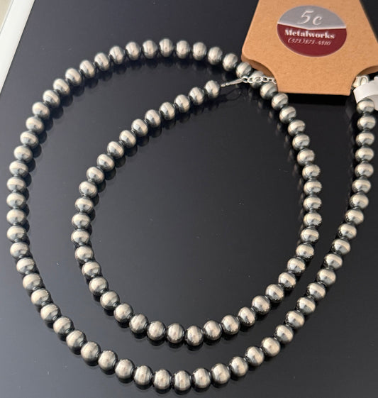24-Inch 6mm Silver Pearl Strand