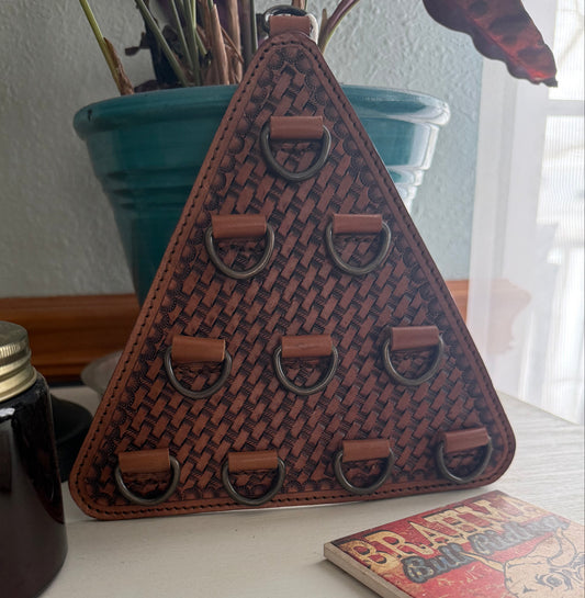 Basket-Stamped Leather Wild Rag Organizer – Holds 10 Wild Rags