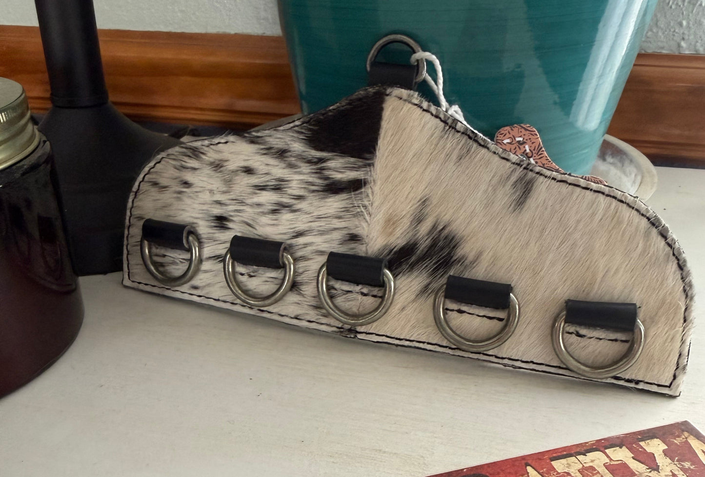 Hair-on Cowhide Wild Rag Organizer – Holds 5 Wild Rags