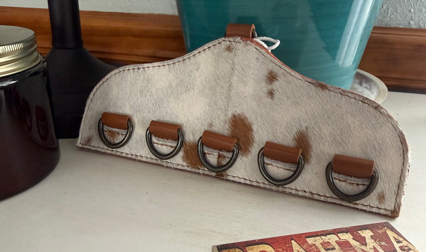 Hair-on Cowhide Wild Rag Organizer – Holds 5 Wild Rags