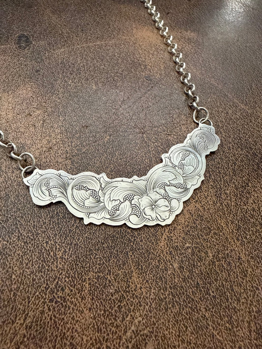 Engraved Collar Necklace
