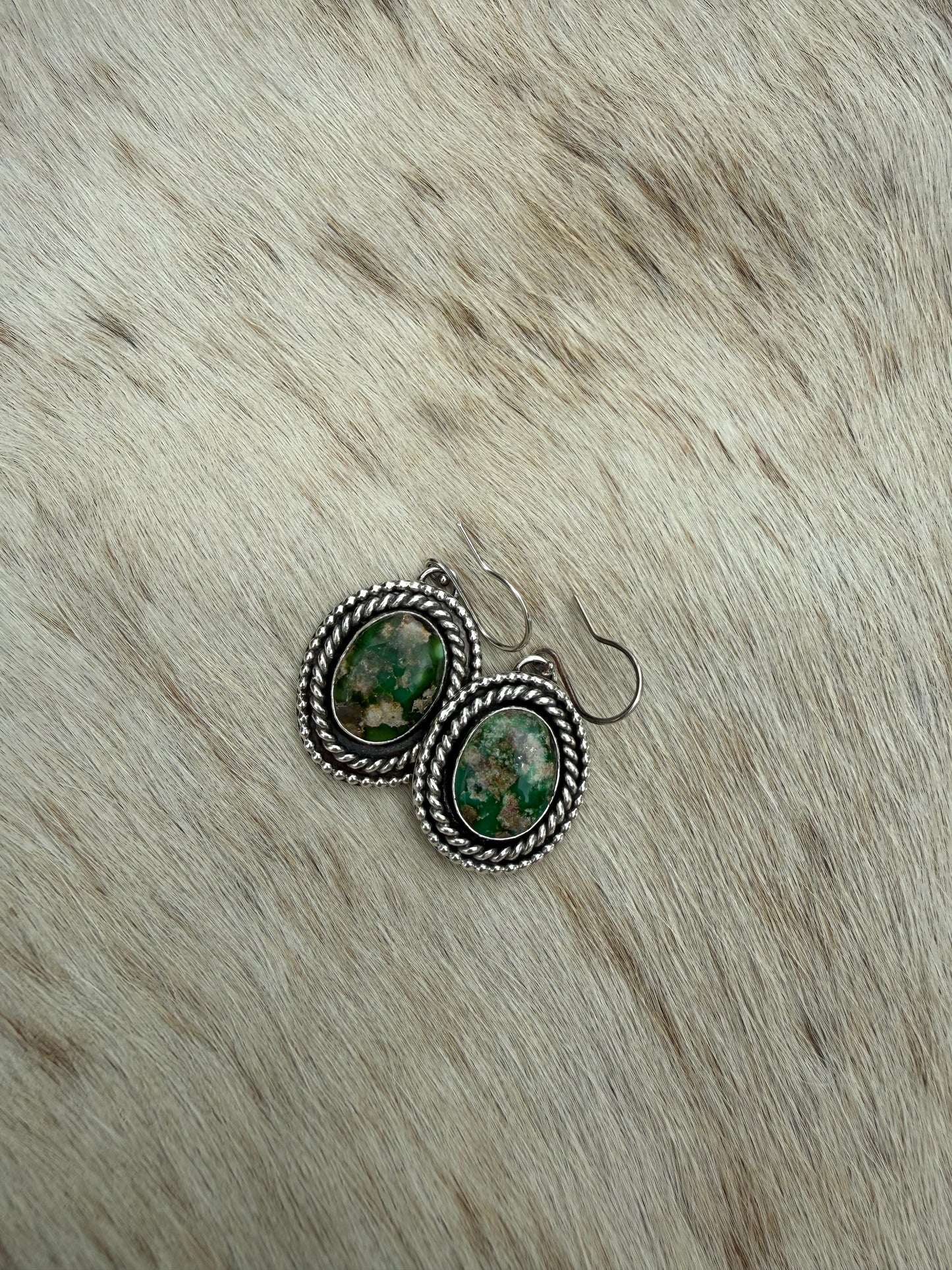 Sonoran Dangle Earrings with Double Border