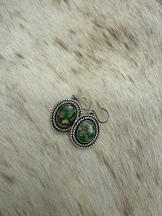 Sonoran Dangle Earrings with Double Border